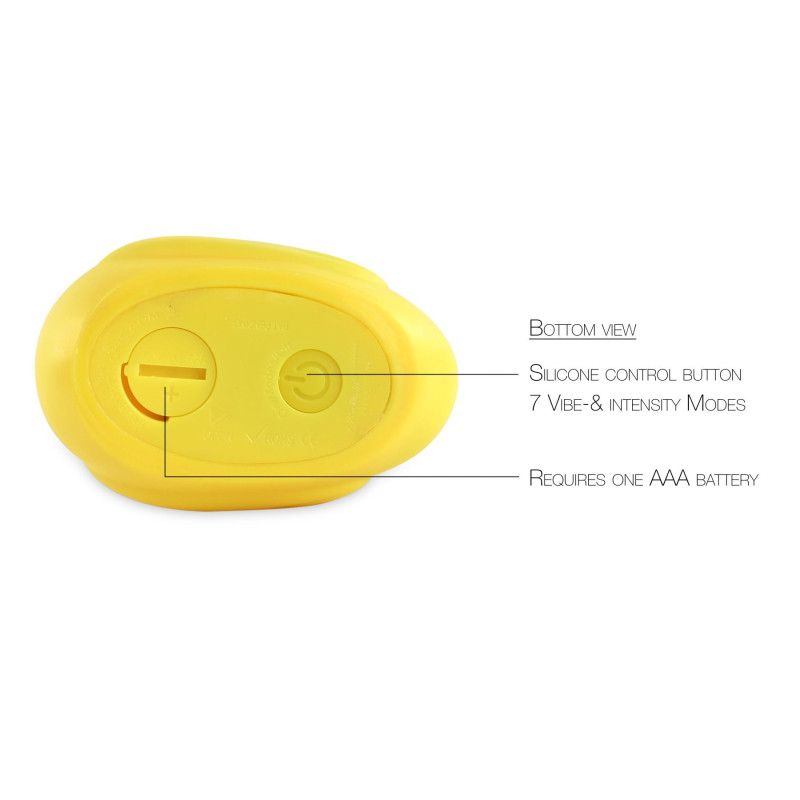 Вибромассажер уточка Big Teaze Toys I Rub My Duckie Classic Yellow v2.0 скромняжка