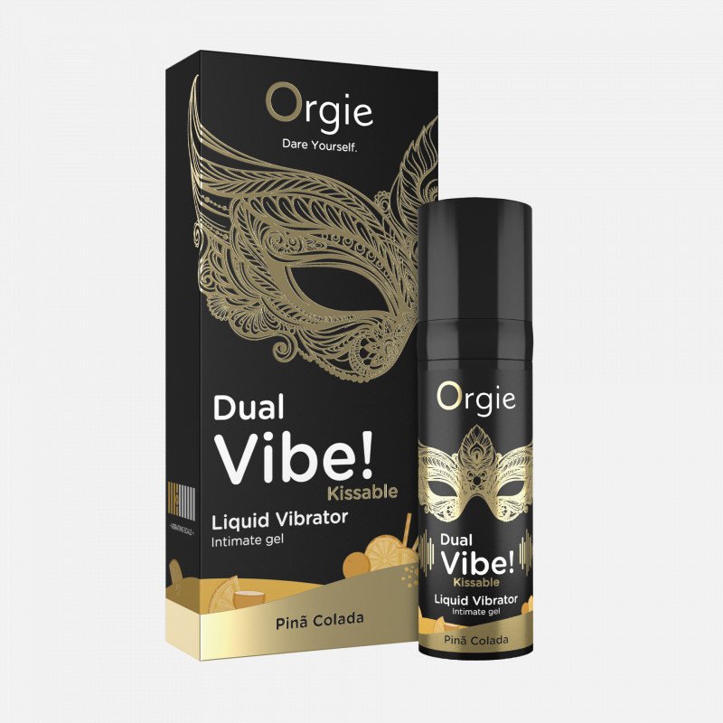 Рідкий вібратор Orgie Піна Колада DUAL VIBE! 15 мл Рідкий вібратор Orgie Піна Колада DUAL VIBE! 15 мл