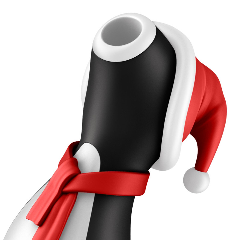 Вакуумный клиторальный стимулятор Satisfyer Penguin Holiday Edition в шапочке и шарфе Вакуумный клиторальный стимулятор Satisfyer Penguin Holiday Edition в шапочке и шарфе
