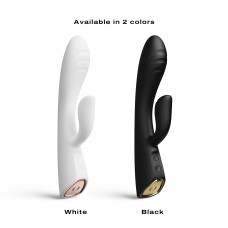 Вибратор-кролик с подогревом Dorcel FLEXI RABBIT BLACK, гибкий ствол