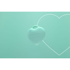 Минивибратор «Сердечко» FairyGasm PleasureStone green, 9 режимов, на шнурке