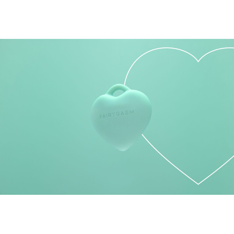 Мінівібратор «Сердечко» FairyGasm PleasureStone green, 9 режимів, на шнурку Мінівібратор «Сердечко» FairyGasm PleasureStone green, 9 режимів, на шнурку