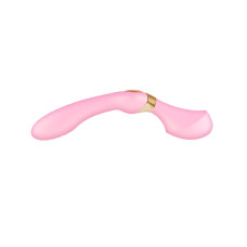 Вибромассажер Shunga Zoa Light Pink, двухсторонний
