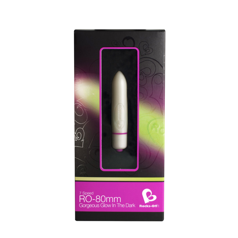 Вібратор Rocks Off Coloured 7 Speed RO-80 мм Glow In The Dark Вібратор Rocks Off Coloured 7 Speed RO-80 мм Glow In The Dark