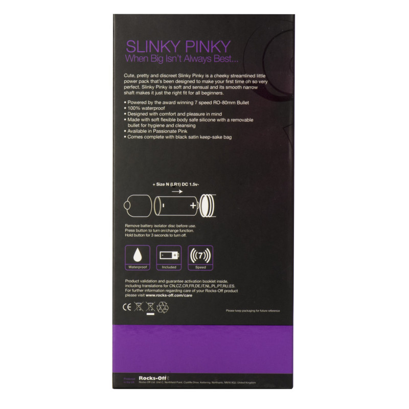 Вібратор Rocks Off Slinky Pinky 7 Рожевий Вібратор Rocks Off Slinky Pinky 7 Рожевий