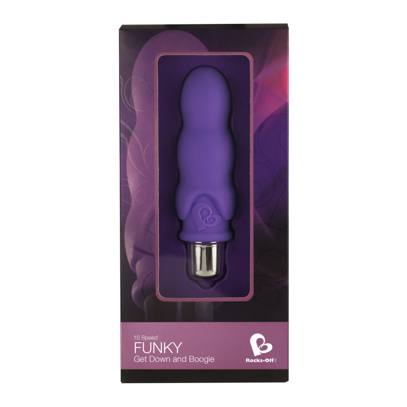 Вібратор Rocks Off Mini-Mates 10 Funky Фіолетовий Вібратор Rocks Off Mini-Mates 10 Funky Фіолетовий