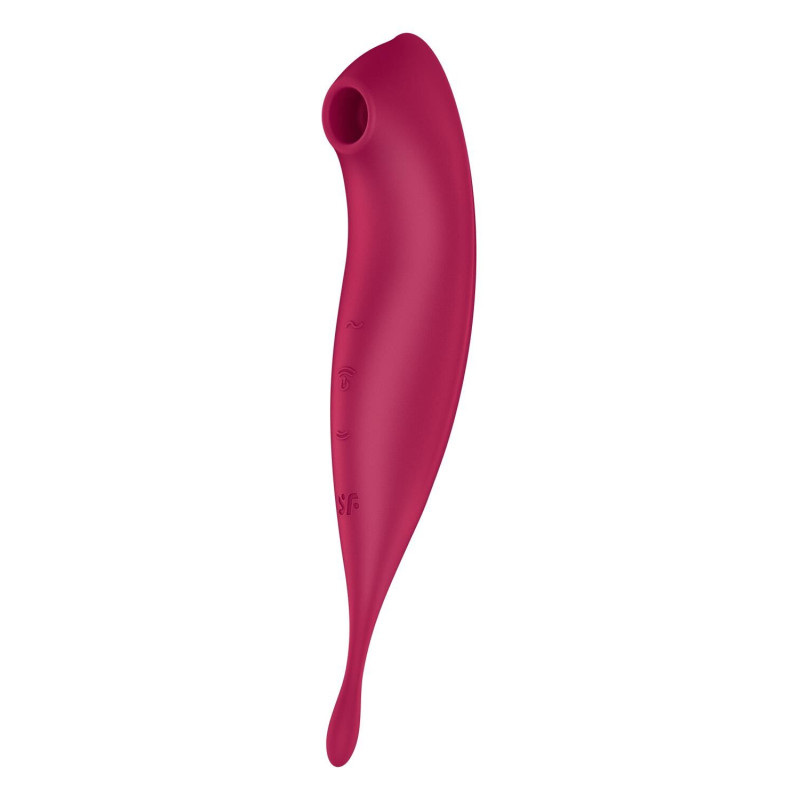 Смарт-вібратор для клітора з вакуумною стимуляцією Satisfyer Twirling Pro+ dark red Смарт-вібратор для клітора з вакуумною стимуляцією Satisfyer Twirling Pro+ dark red