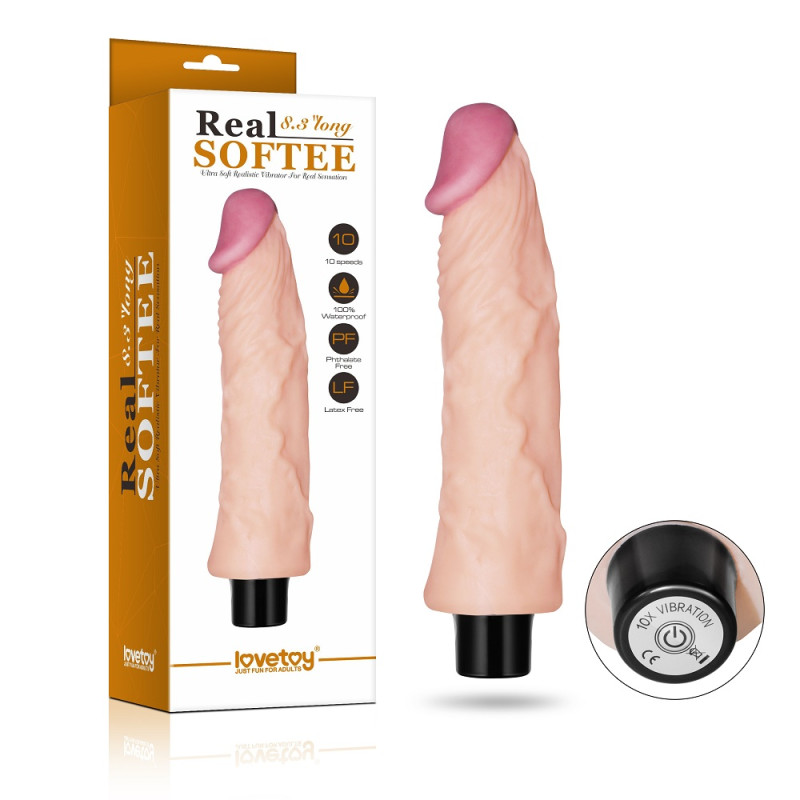 Реалістичний вібратор LoveToy Reel Softee Vibrator 8,3 Тілесний Реалістичний вібратор LoveToy Reel Softee Vibrator 8,3 Тілесний