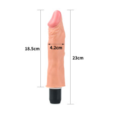 Реалистичный вибратор LoveToy Reel Feel Flexi Vibrator Flesh 9,5