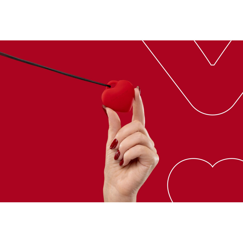 Мінівібратор «Сердечко» FairyGasm PleasureStone red, 9 режимів, на шнурку Мінівібратор «Сердечко» FairyGasm PleasureStone red, 9 режимів, на шнурку