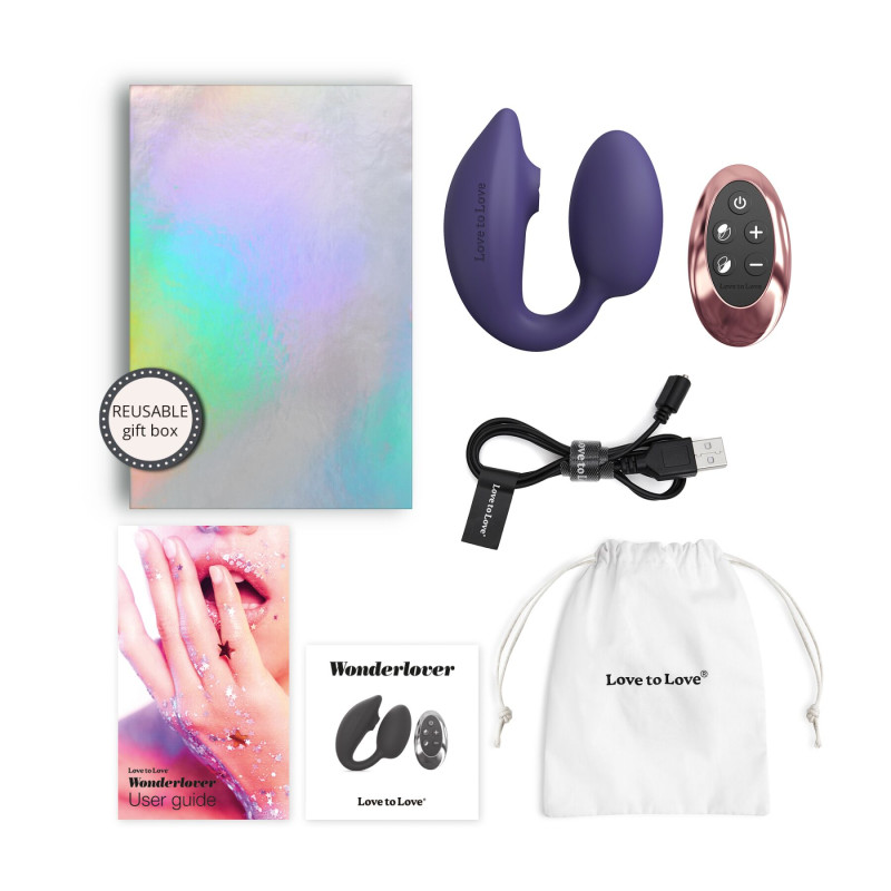 Вибрайте с вакуумной клиторальной стимуляцией Love To Love Wonderlover MIDNIGHT INDIGO Вибрайте с вакуумной клиторальной стимуляцией Love To Love Wonderlover MIDNIGHT INDIGO