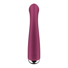 Вибратор с ротацией Satisfyer Spinning G-Spot 1 Red, плоская площадка для стимуляции точки G