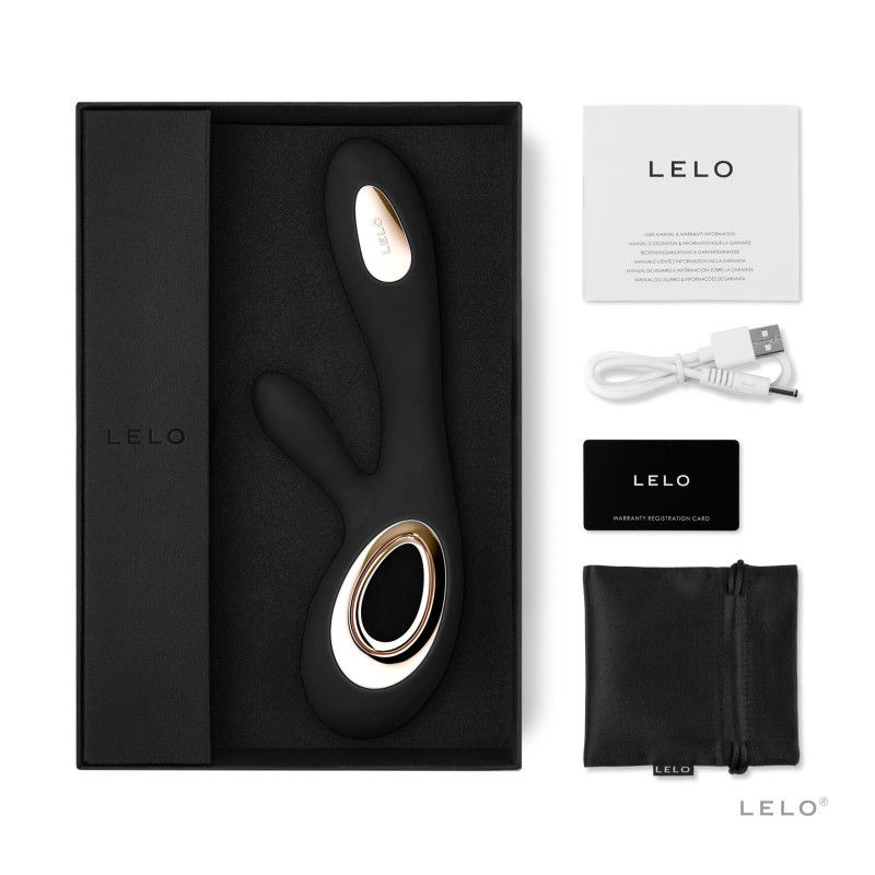 Вибратор-кролик LELO Soraya Wave Black, манящие движения ствола Вибратор-кролик LELO Soraya Wave Black, манящие движения ствола
