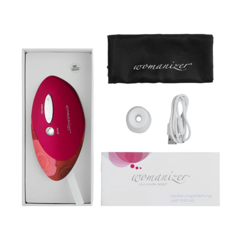 Вакуумный клиторальный стимулятор Womanizer W-500 Red/Rose