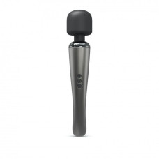 Мощный перезаряжаемый вибромассажер Dorcel Megawand Chrome Silver 160 режимов