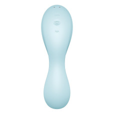 Вакуумный смарт-стимулятор с вибрацией Satisfyer Curvy Trinity 5 (Blue), управление со смартфона