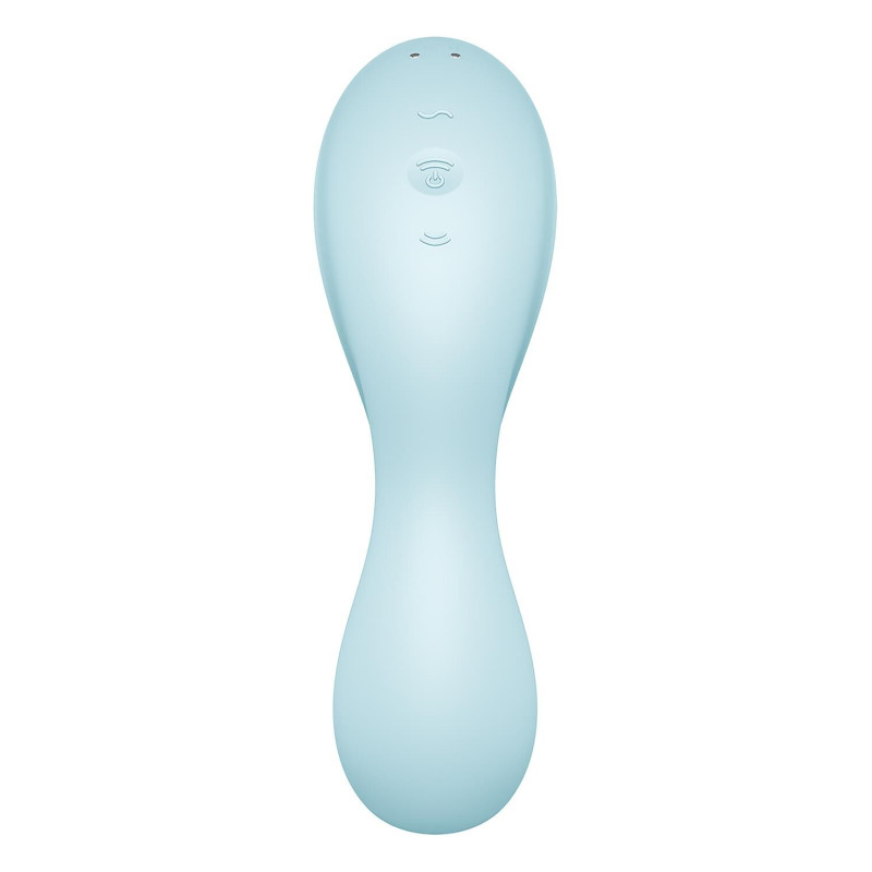 Вакуумний смарт-стимулятор із вібрацією Satisfyer Curvy Trinity 5 (Blue), керування зі смартфона