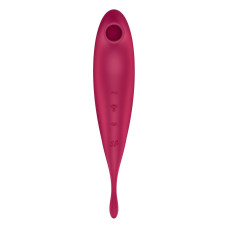 Смарт-вибратор для клитора с вакуумной стимуляцией Satisfyer Twirling Pro+ dark red