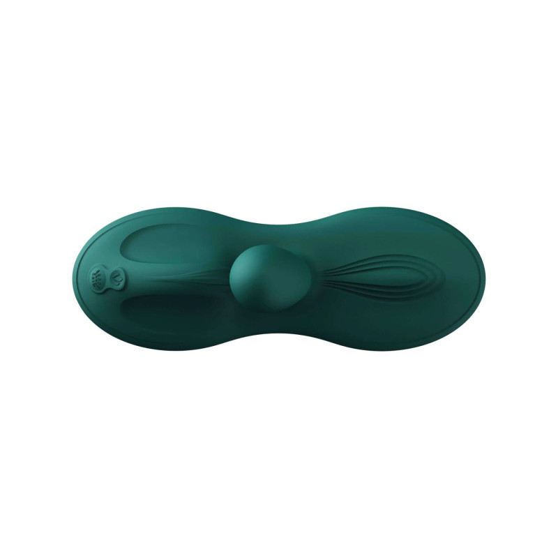 Sit-on-top смарт-вібратор Zalo – Flora Smart Vibrating Pad Turquoise Green, 9 моторів Sit-on-top смарт-вібратор Zalo – Flora Smart Vibrating Pad Turquoise Green, 9 моторів