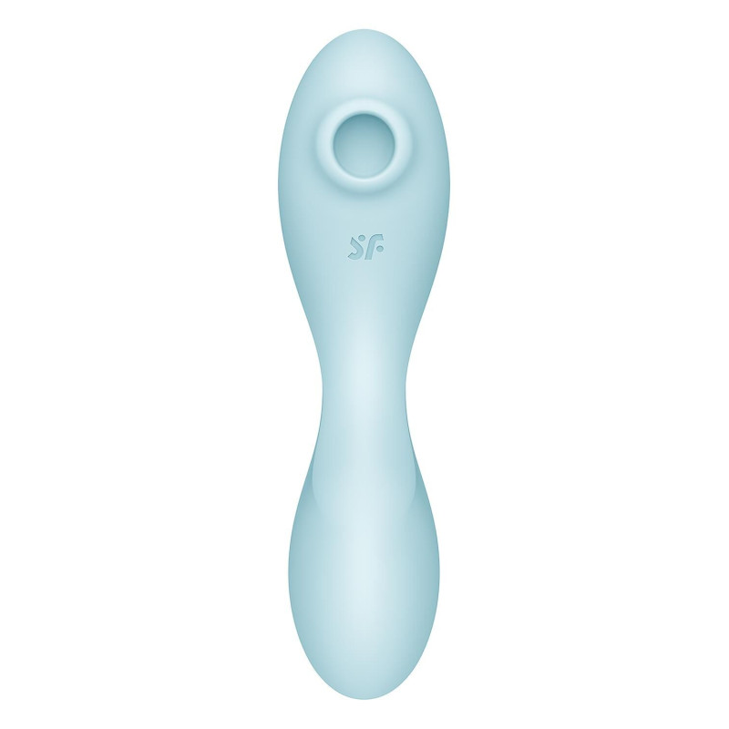 Вакуумний смарт-стимулятор із вібрацією Satisfyer Curvy Trinity 5 (Blue), керування зі смартфона