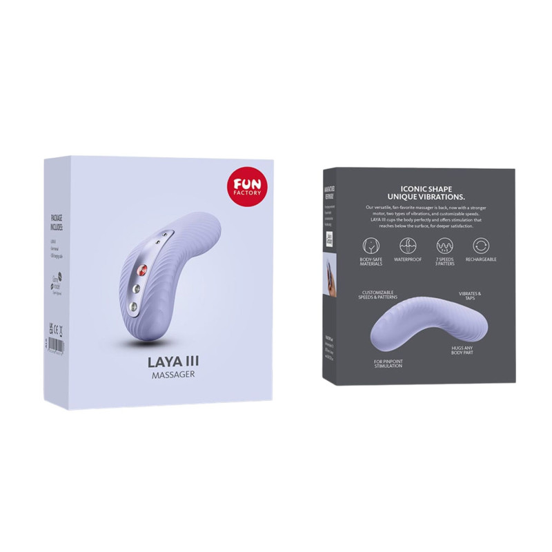 Накладной вибратор Fun Factory LAYA III soft violet, эффект постукивания пальцем Накладной вибратор Fun Factory LAYA III soft violet, эффект постукивания пальцем