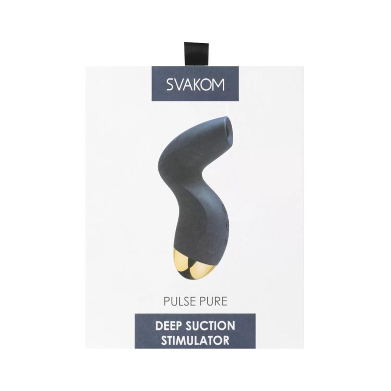 Вакуумний кліторальний стимулятор Svakom Pulse Pure Navy Blue, 5 режимів, 5 інтенсивностей у кожному Вакуумний кліторальний стимулятор Svakom Pulse Pure Navy Blue, 5 режимів, 5 інтенсивностей у кожному