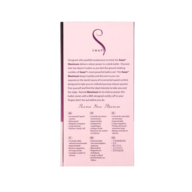 Віброкуля Swan Maximum + Comfy Cuff Pink, суперпотужна, різна інтенсивність, силіконова манжета Віброкуля Swan Maximum + Comfy Cuff Pink, суперпотужна, різна інтенсивність, силіконова манжета