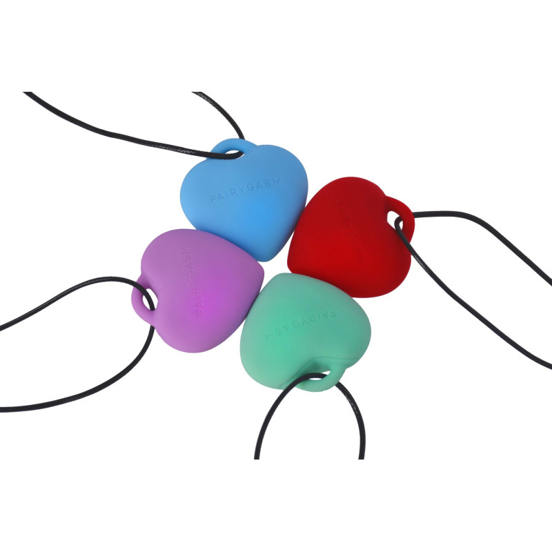 Мінівібратор «Сердечко» FairyGasm PleasureStone red, 9 режимів, на шнурку Мінівібратор «Сердечко» FairyGasm PleasureStone red, 9 режимів, на шнурку