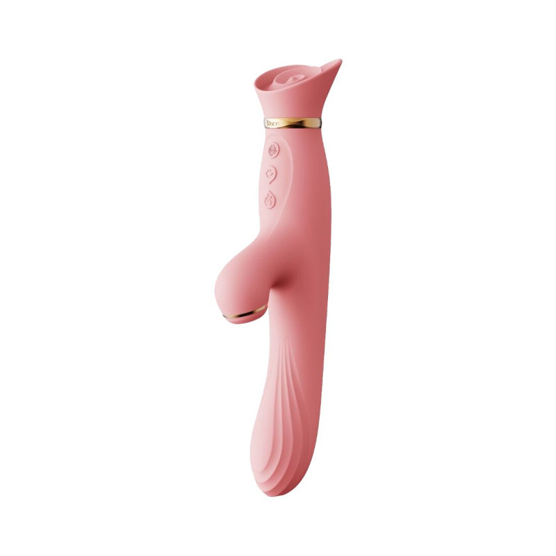 Вибратор с подогревом и вакуумной стимуляцией клитора Zalo - ROSE Vibrator Strawberry Pink Вибратор с подогревом и вакуумной стимуляцией клитора Zalo - ROSE Vibrator Strawberry Pink
