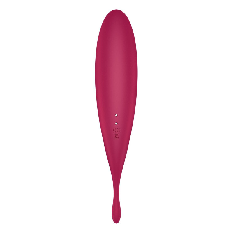 Смарт-вібратор для клітора з вакуумною стимуляцією Satisfyer Twirling Pro+ dark red Смарт-вібратор для клітора з вакуумною стимуляцією Satisfyer Twirling Pro+ dark red