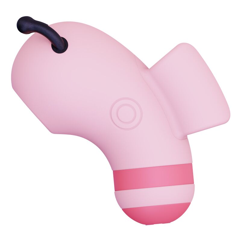 Вакуумний стимулятор із мікрострумами KISSTOY Beebe Pink, на палець Вакуумний стимулятор із мікрострумами KISSTOY Beebe Pink, на палець