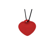 Минивибратор «Сердечко» FairyGasm PleasureStone red, 9 режимов, на шнурке