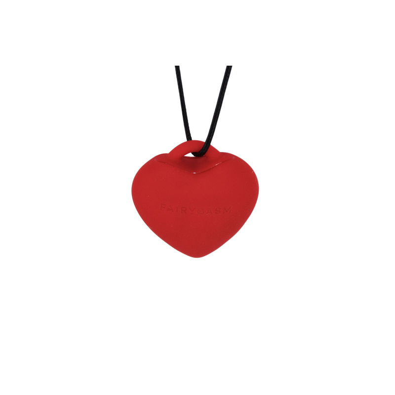 Мінівібратор «Сердечко» FairyGasm PleasureStone red, 9 режимів, на шнурку Мінівібратор «Сердечко» FairyGasm PleasureStone red, 9 режимів, на шнурку