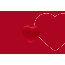 Минивибратор «Сердечко» FairyGasm PleasureStone red, 9 режимов, на шнурке