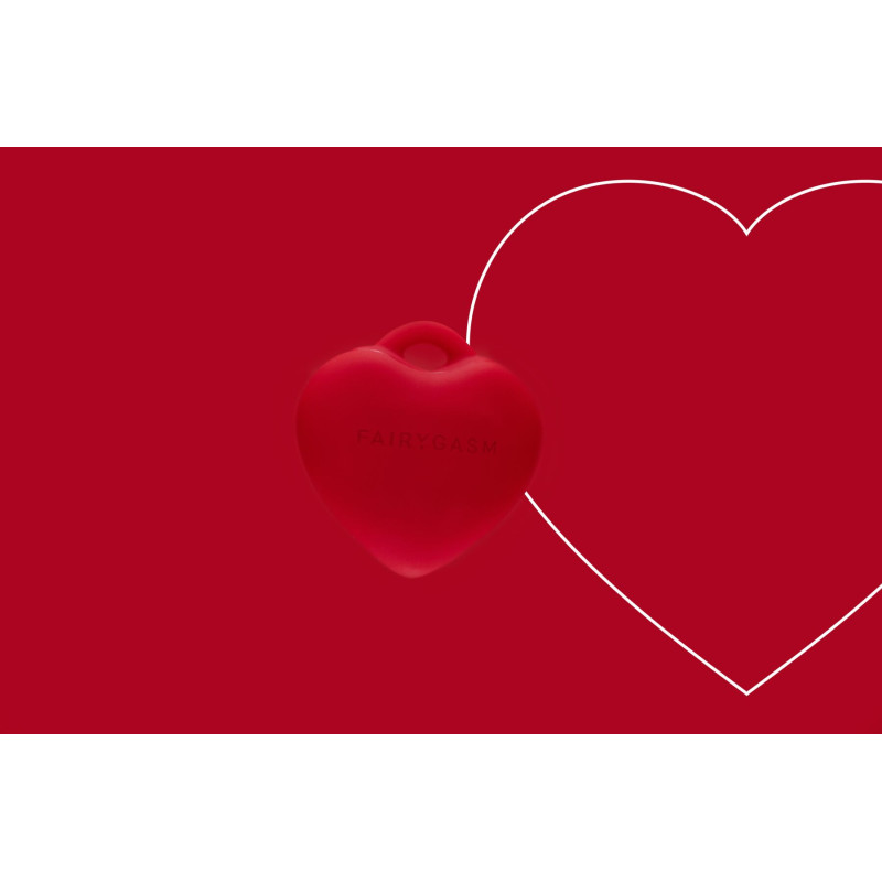 Мінівібратор «Сердечко» FairyGasm PleasureStone red, 9 режимів, на шнурку Мінівібратор «Сердечко» FairyGasm PleasureStone red, 9 режимів, на шнурку