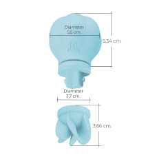 Вибратор Adrien Lastic Caress Blue с насадками для стимуляции вращающихся эрогенных зон.