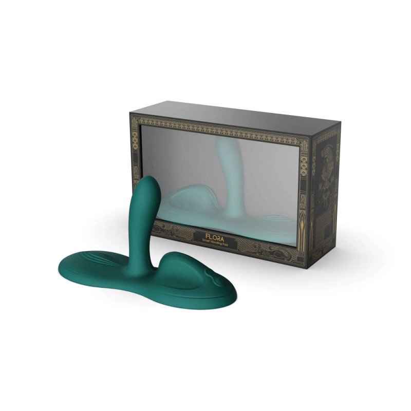 Sit-on-top смарт-вібратор Zalo – Flora Smart Vibrating Pad Turquoise Green, 9 моторів Sit-on-top смарт-вібратор Zalo – Flora Smart Vibrating Pad Turquoise Green, 9 моторів
