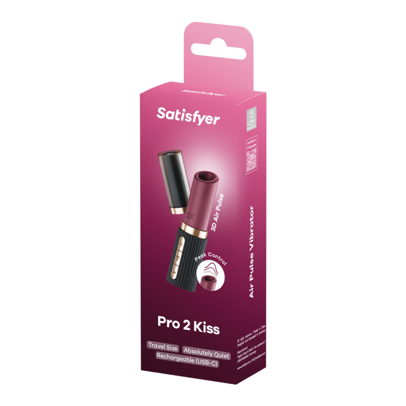 Вакуумный стимулятор Satisfyer Pro 2 Kiss, магнитная технология 3D Air Pulse, 30 режимов, крышечка Вакуумный стимулятор Satisfyer Pro 2 Kiss, магнитная технология 3D Air Pulse, 30 режимов, крышечка