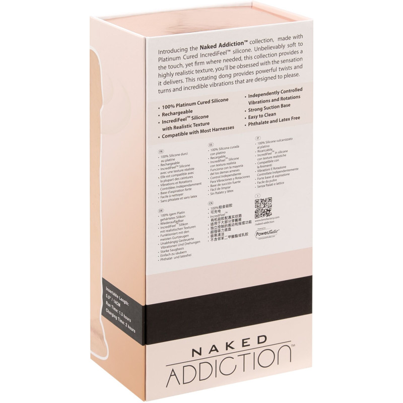 Фаллоимитатор с вибрацией и ротацией Naked ADDICTION James 8 Rotating & Vibrating Dong, пульт ДУ Фаллоимитатор с вибрацией и ротацией Naked ADDICTION James 8 Rotating & Vibrating Dong, пульт ДУ