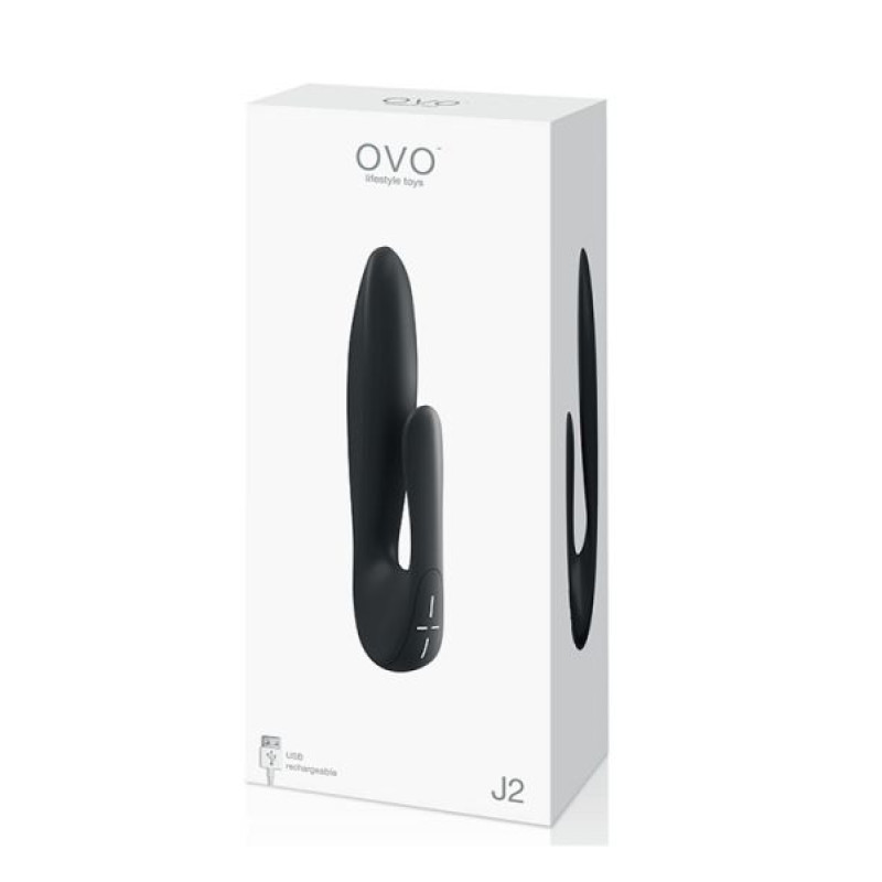 Вібратор OVO J2 Чорний Вібратор OVO J2 Чорний