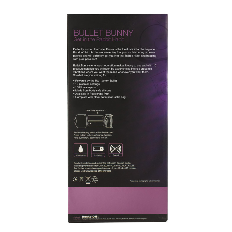 Вібратор Rocks Off Bullet-Bunny 10 Рожевий
