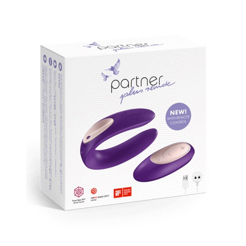 Вибратор для пар Satisfyer Double Plus Remote с пультом ДУ и двумя моторчиками Вибратор для пар Satisfyer Double Plus Remote с пультом ДУ и двумя моторчиками
