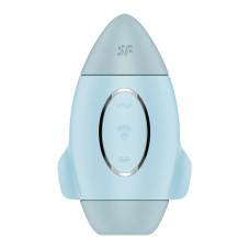 Вакуумный стимулятор с вибрацией Satisfyer Mission Control Blue, 2 независимых мотора