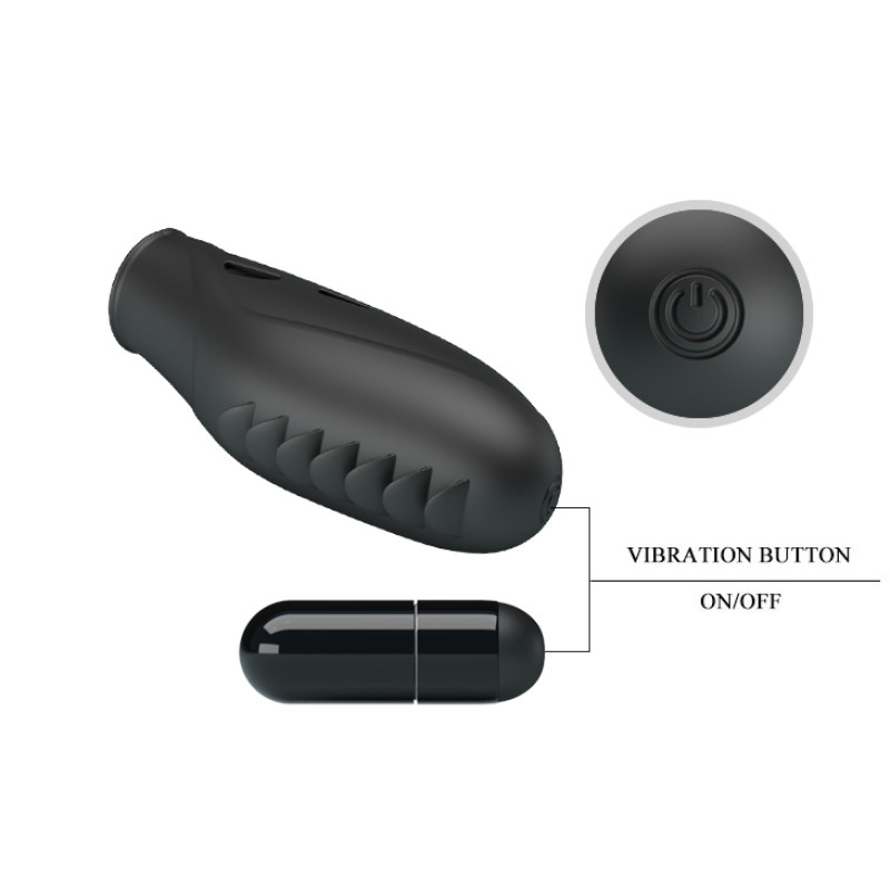 Насадка на палец Pretty Love Gilo Finger Vibrator Black Насадка на палец Pretty Love Gilo Finger Vibrator Black