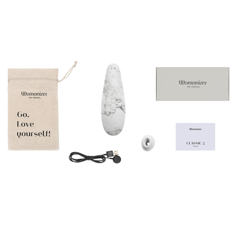 Вакуумный стимулятор клитора Womanizer Marilyn Monroe White Marble Вакуумный стимулятор клитора Womanizer Marilyn Monroe White Marble