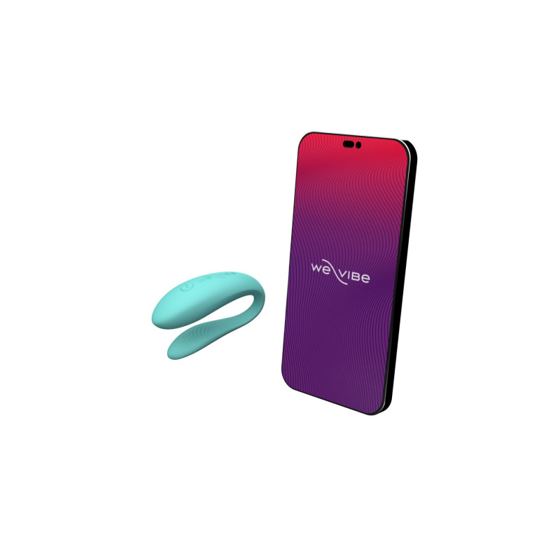 Смарт-вибратор для пар We-Vibe Sync Lite Aqua, 10 виброрежимов, можно совмещать с проникающим сексом Смарт-вибратор для пар We-Vibe Sync Lite Aqua, 10 виброрежимов, можно совмещать с проникающим сексом
