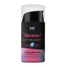 Жидкий вибратор Intt Vibration Cotton Candy (15 мл), густой гель, вкусный, действует до 30 минут