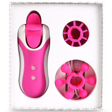 Стимулятор с имитацией оральных ласк FeelzToys Clitella Oral Clitoral Stimulator Розовый