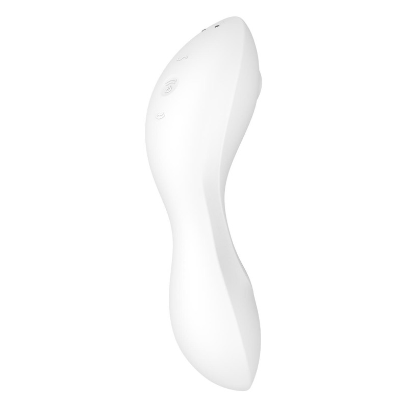 Вакуумний смарт-стимулятор із вібрацією Satisfyer Curvy Trinity 5 (White), керування зі смартфона Вакуумний смарт-стимулятор із вібрацією Satisfyer Curvy Trinity 5 (White), керування зі смартфона