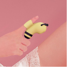 Вакуумный стимулятор с микротоками KISSTOY Beebe Yellow, на палец